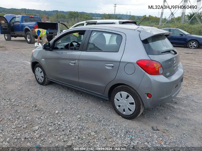 2015 Mitsubishi Mirage De VIN: ML32A3HJ9FH060490 Lot: 40413142