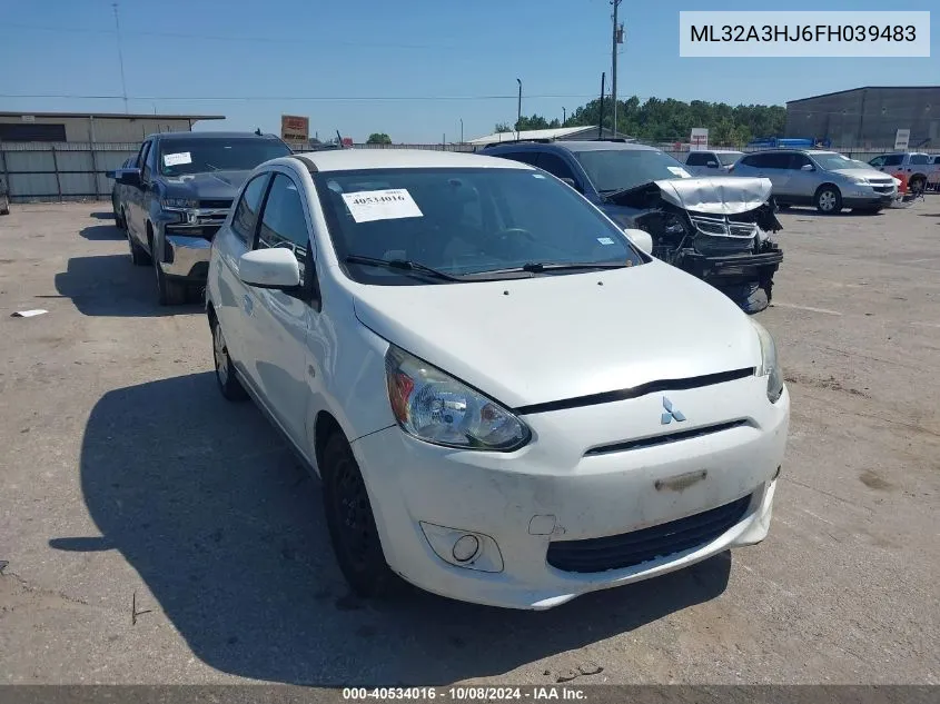 2015 Mitsubishi Mirage De VIN: ML32A3HJ6FH039483 Lot: 40534016