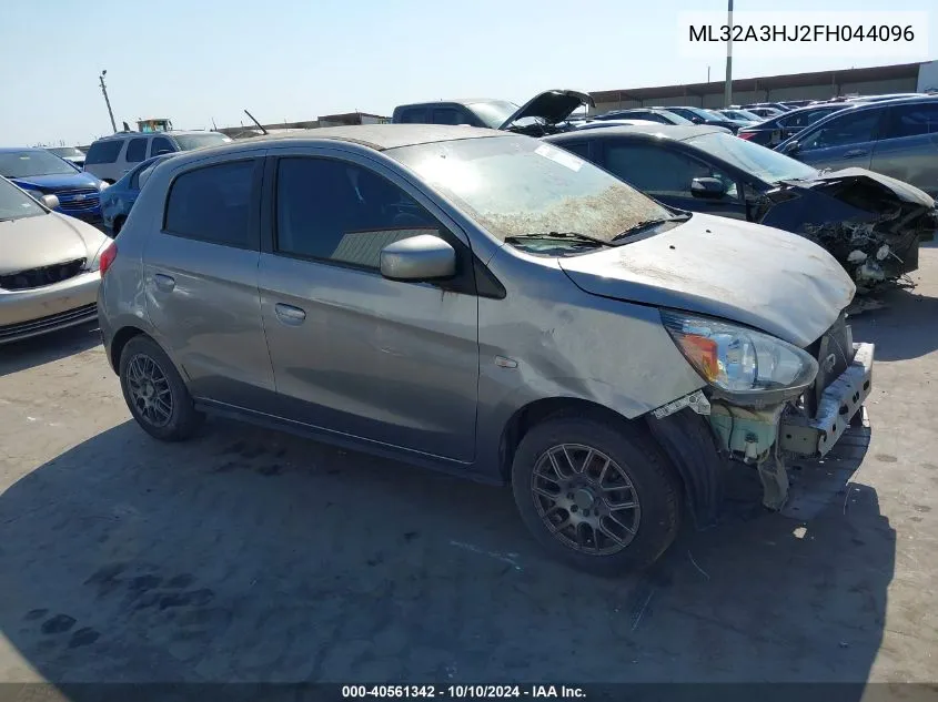 2015 Mitsubishi Mirage De/Rf VIN: ML32A3HJ2FH044096 Lot: 40561342