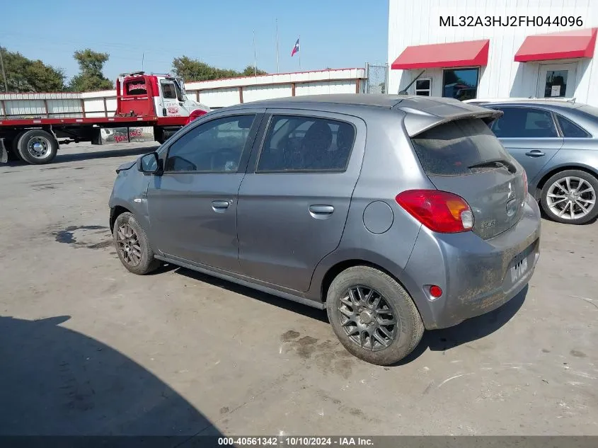 2015 Mitsubishi Mirage De/Rf VIN: ML32A3HJ2FH044096 Lot: 40561342