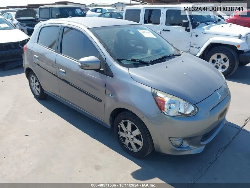 2015 Mitsubishi Mirage Es/Rf VIN: ML32A4HJ0FH038741 Lot: 40571536