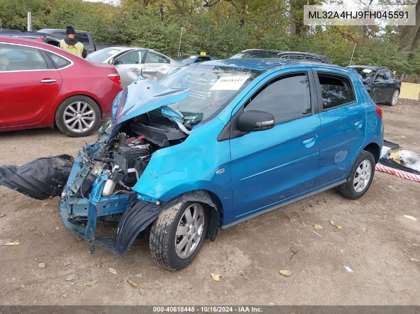 2015 Mitsubishi Mirage Es VIN: ML32A4HJ9FH045591 Lot: 40618445