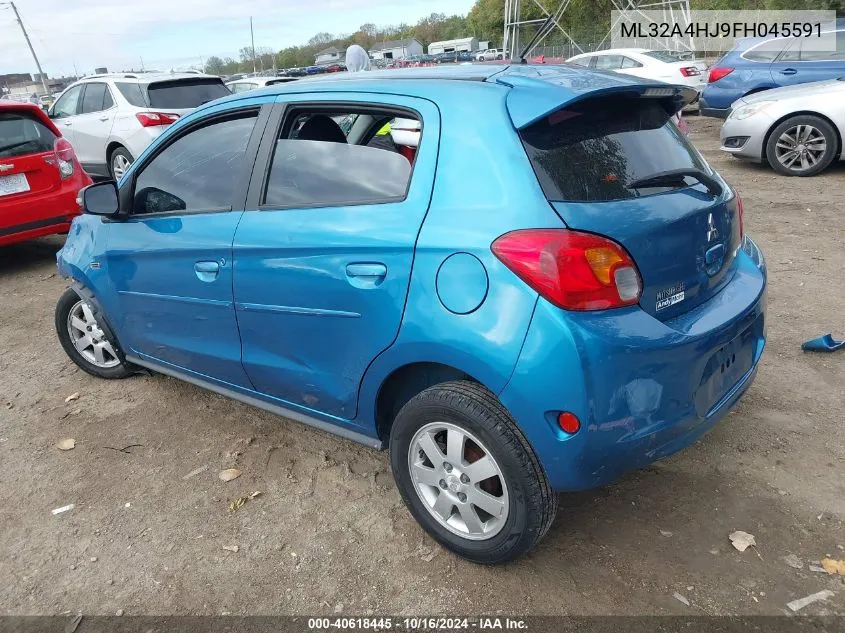 2015 Mitsubishi Mirage Es VIN: ML32A4HJ9FH045591 Lot: 40618445