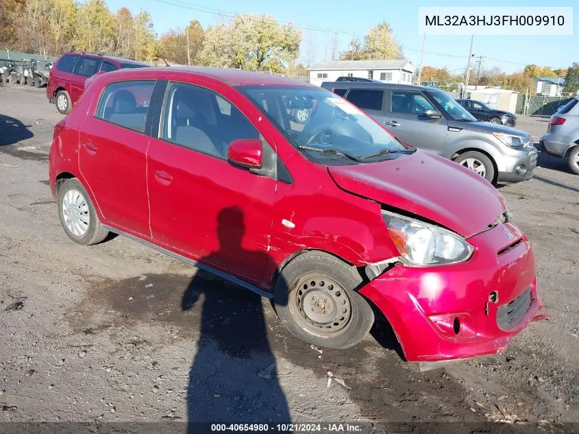 2015 Mitsubishi Mirage De VIN: ML32A3HJ3FH009910 Lot: 40654980