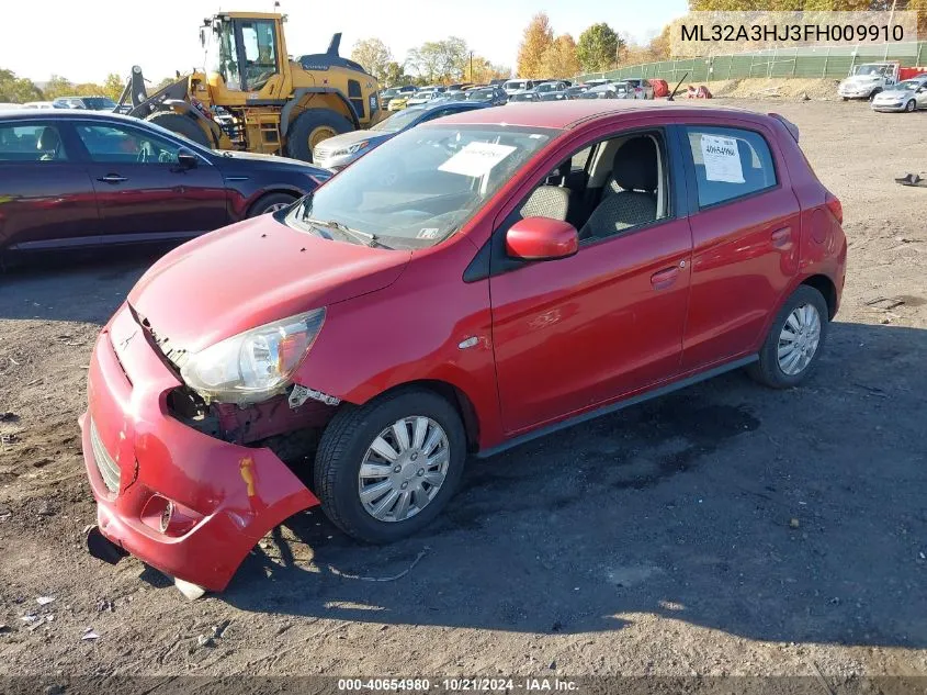 2015 Mitsubishi Mirage De VIN: ML32A3HJ3FH009910 Lot: 40654980