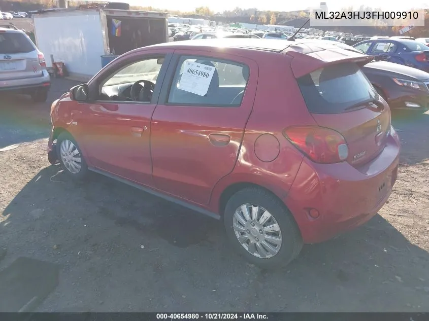 ML32A3HJ3FH009910 2015 Mitsubishi Mirage De