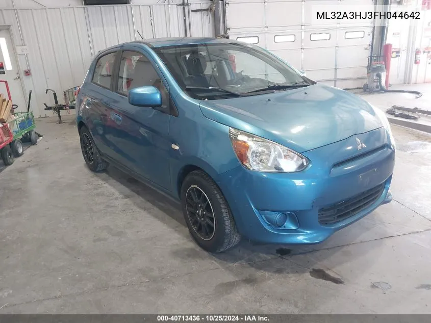 2015 Mitsubishi Mirage De VIN: ML32A3HJ3FH044642 Lot: 40713436