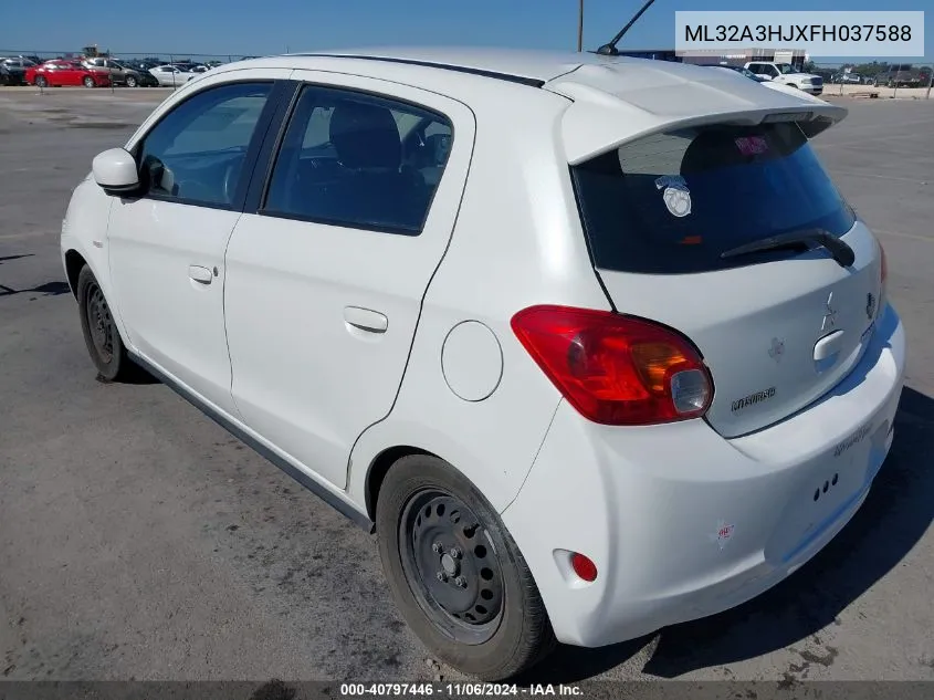 2015 Mitsubishi Mirage De/Rf VIN: ML32A3HJXFH037588 Lot: 40797446