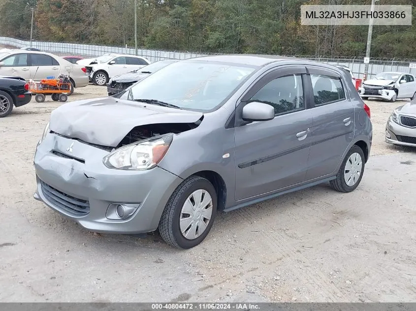 2015 Mitsubishi Mirage De VIN: ML32A3HJ3FH033866 Lot: 40804472