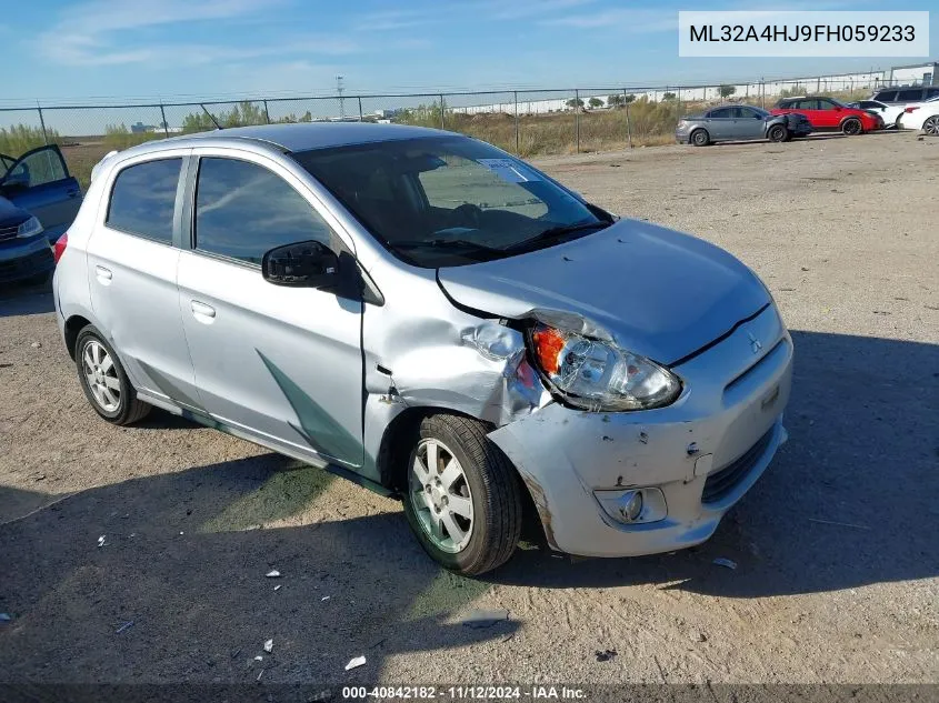 2015 Mitsubishi Mirage Rf VIN: ML32A4HJ9FH059233 Lot: 40842182