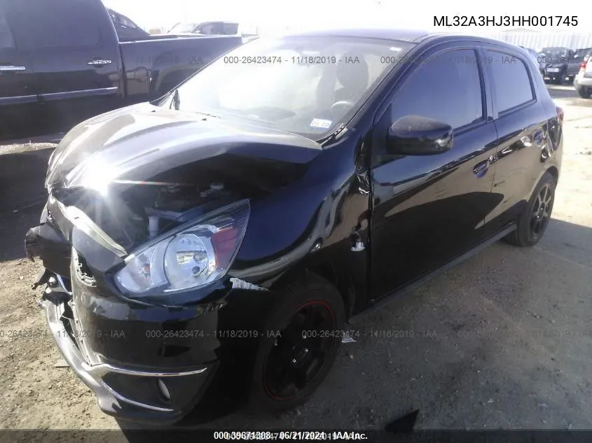 ML32A3HJ3HH001745 2017 Mitsubishi Mirage Es