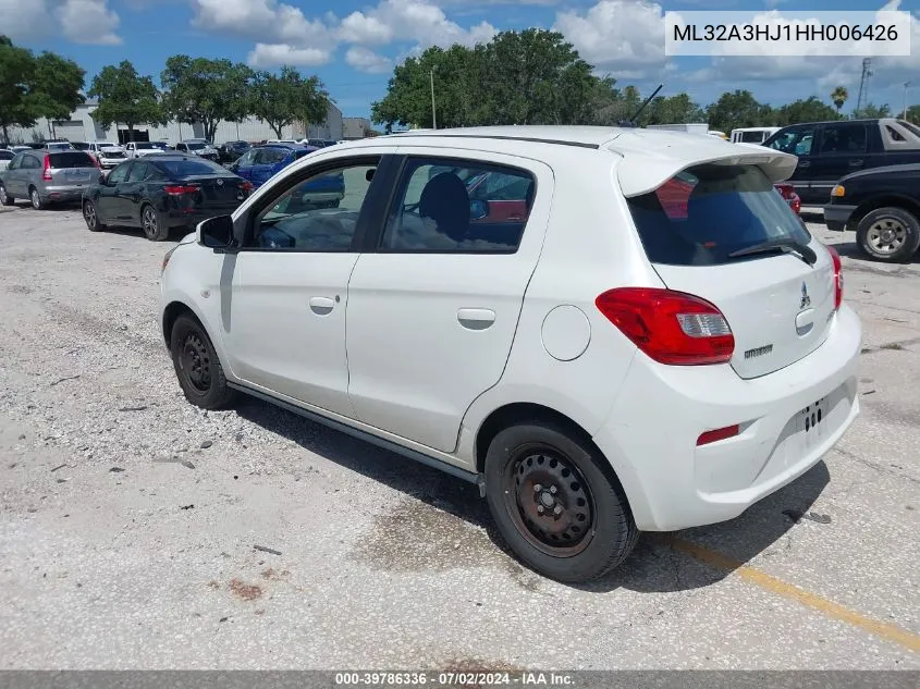 2017 Mitsubishi Mirage Es VIN: ML32A3HJ1HH006426 Lot: 39786336