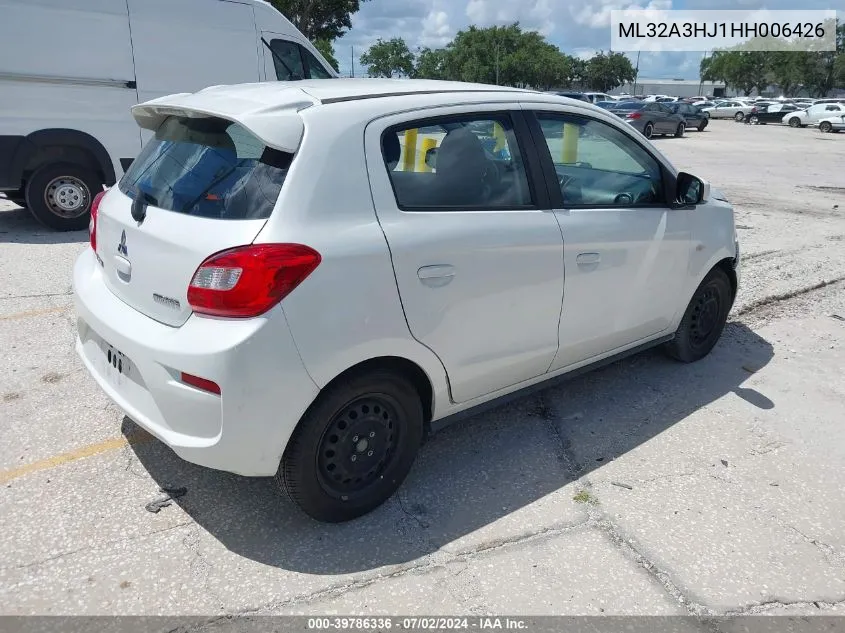 2017 Mitsubishi Mirage Es VIN: ML32A3HJ1HH006426 Lot: 39786336