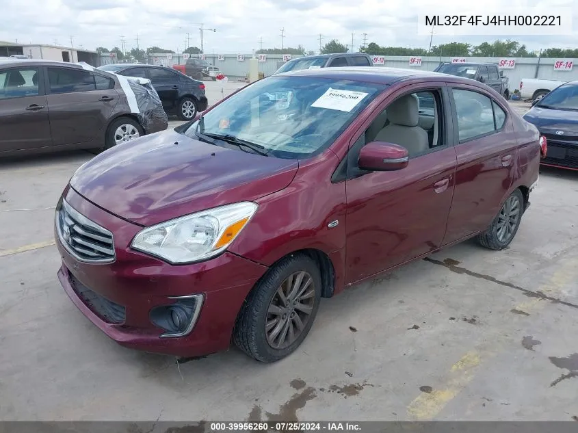 ML32F4FJ4HH002221 2017 Mitsubishi Mirage G4 Se