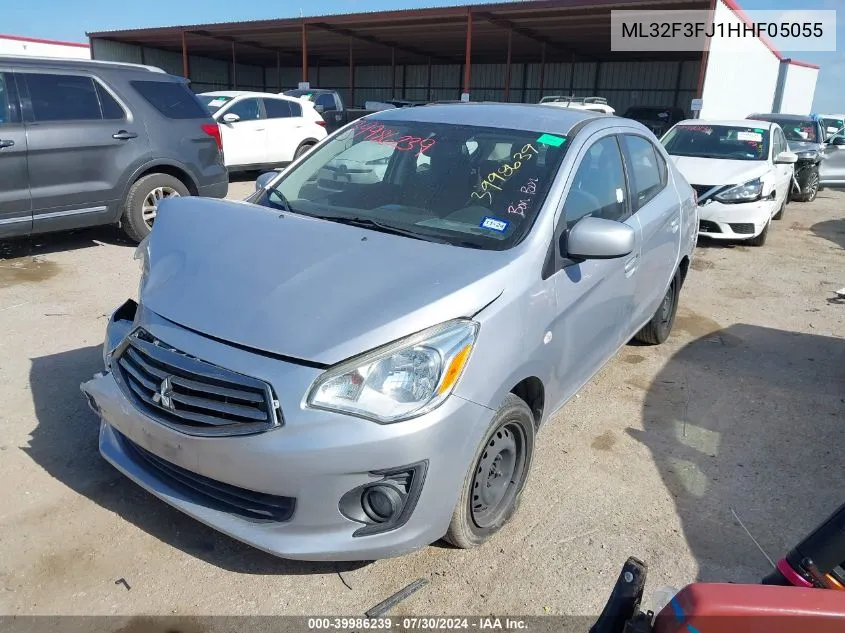 2017 Mitsubishi Mirage G4 Es VIN: ML32F3FJ1HHF05055 Lot: 39986239