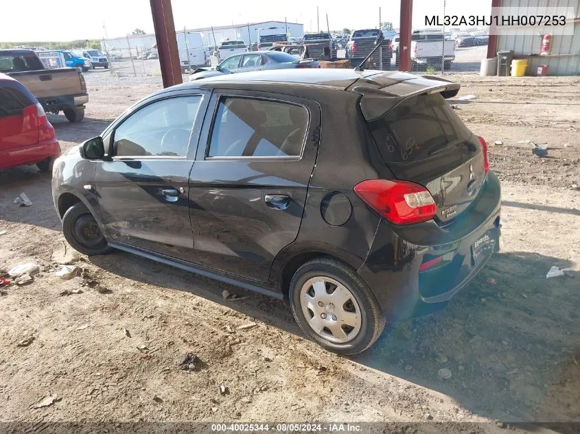 2017 Mitsubishi Mirage Es VIN: ML32A3HJ1HH007253 Lot: 40025344