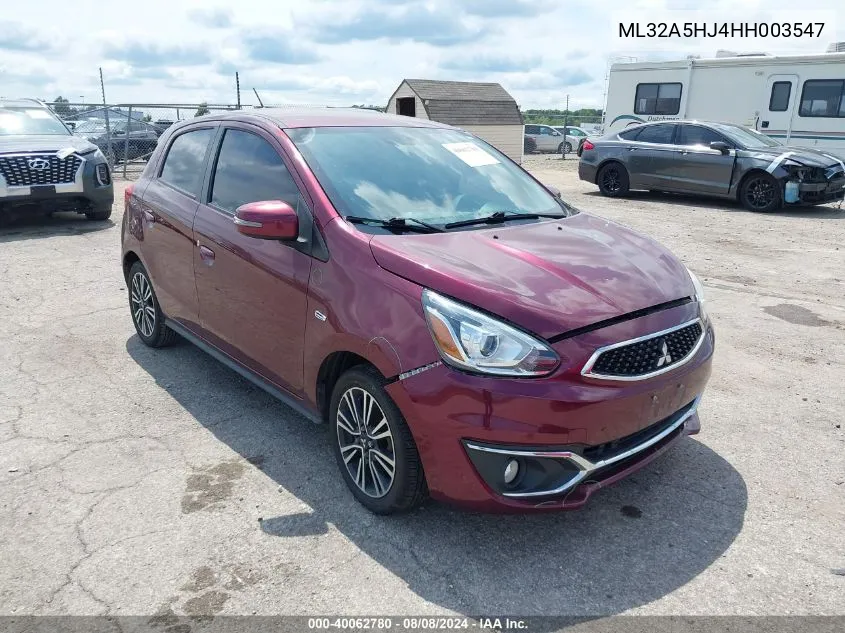 2017 Mitsubishi Mirage Gt VIN: ML32A5HJ4HH003547 Lot: 40062780