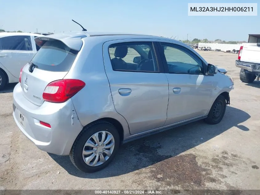 2017 Mitsubishi Mirage Es VIN: ML32A3HJ2HH006211 Lot: 40140927