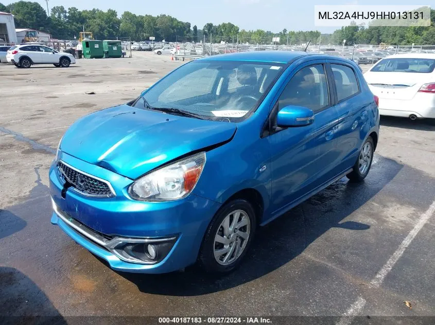 2017 Mitsubishi Mirage Se VIN: ML32A4HJ9HH013131 Lot: 40187183