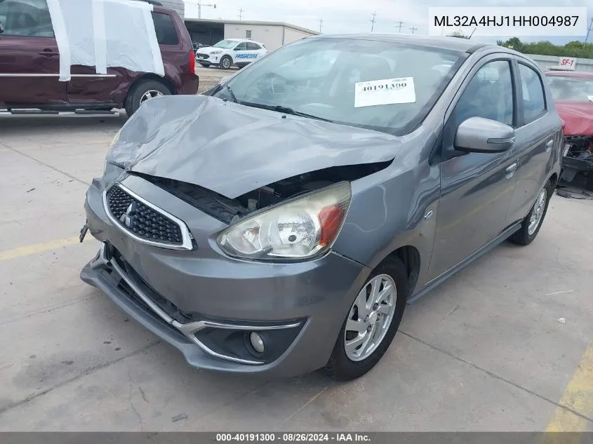 2017 Mitsubishi Mirage Se VIN: ML32A4HJ1HH004987 Lot: 40191300