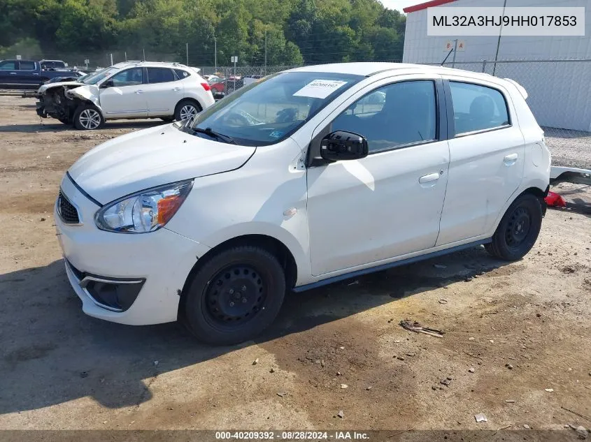 2017 Mitsubishi Mirage Es VIN: ML32A3HJ9HH017853 Lot: 40209392