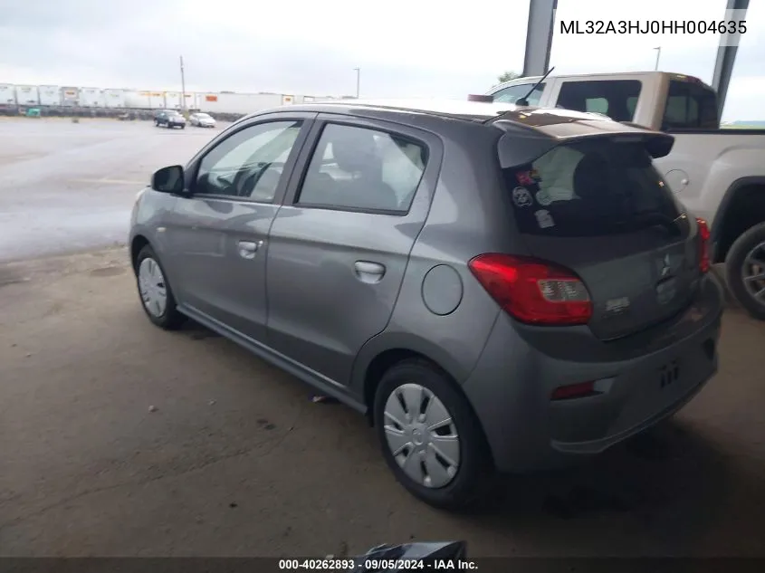 2017 Mitsubishi Mirage Es VIN: ML32A3HJ0HH004635 Lot: 40262893