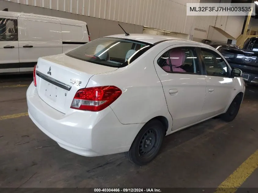 ML32F3FJ7HH003535 2017 Mitsubishi Mirage G4 G4 Es