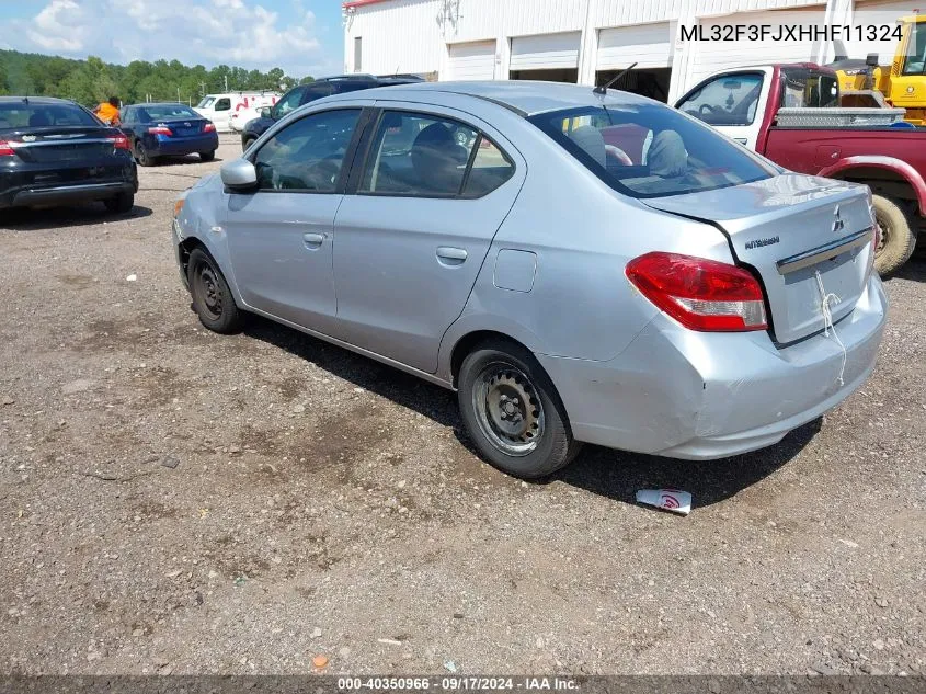 2017 Mitsubishi Mirage G4 Es VIN: ML32F3FJXHHF11324 Lot: 40350966