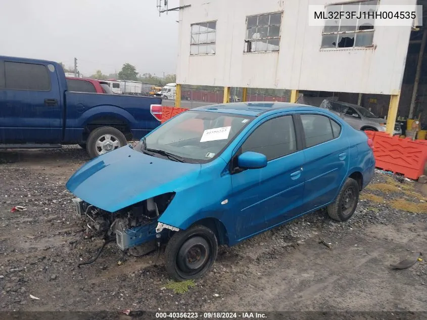 2017 Mitsubishi Mirage G4 Es VIN: ML32F3FJ1HH004535 Lot: 40356223