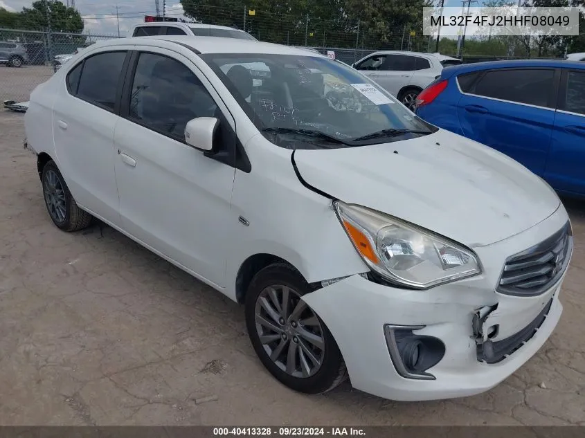 2017 Mitsubishi Mirage G4 Se VIN: ML32F4FJ2HHF08049 Lot: 40413328