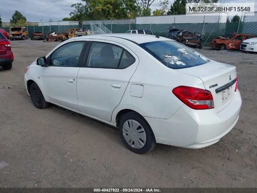 ML32F3FJ8HHF15548 2017 Mitsubishi Mirage G4 Es