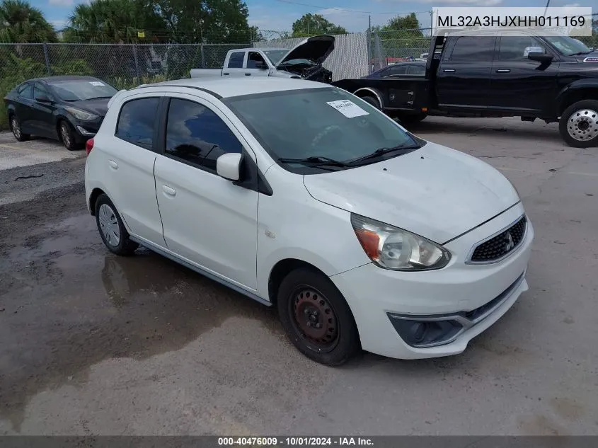 2017 Mitsubishi Mirage Es VIN: ML32A3HJXHH011169 Lot: 40476009