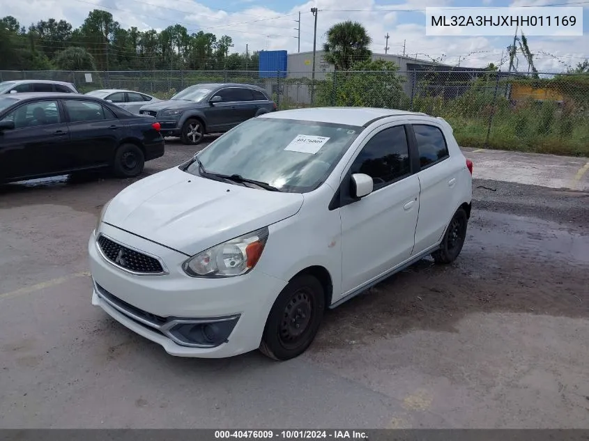 2017 Mitsubishi Mirage Es VIN: ML32A3HJXHH011169 Lot: 40476009