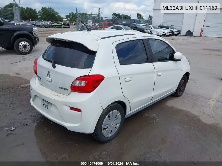 2017 Mitsubishi Mirage Es VIN: ML32A3HJXHH011169 Lot: 40476009