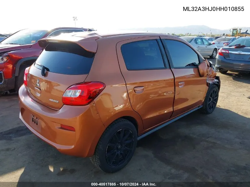 2017 Mitsubishi Mirage Es VIN: ML32A3HJ0HH010855 Lot: 40517885