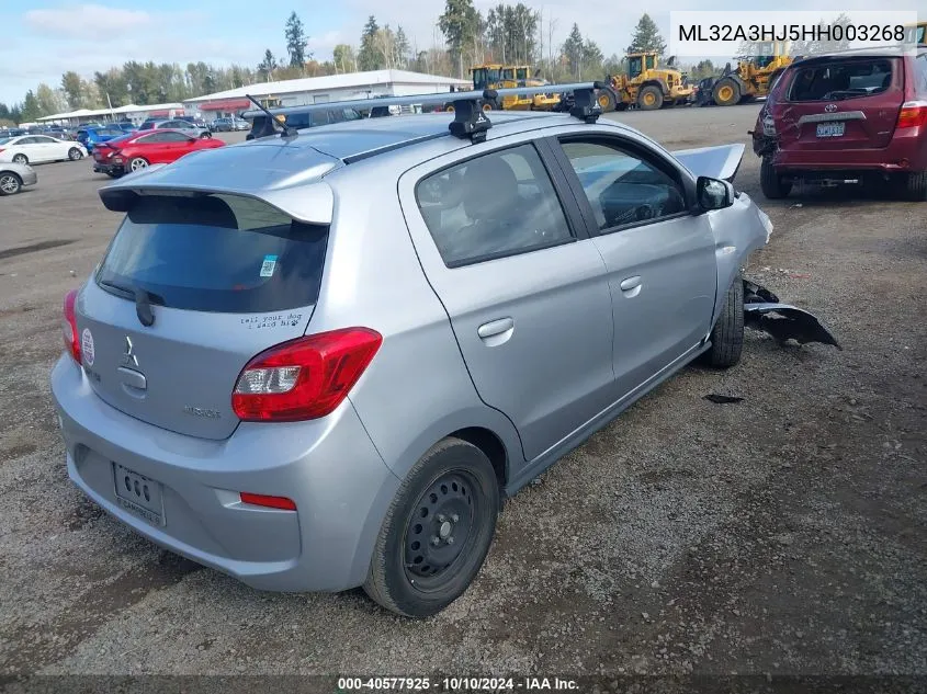 2017 Mitsubishi Mirage Es VIN: ML32A3HJ5HH003268 Lot: 40577925