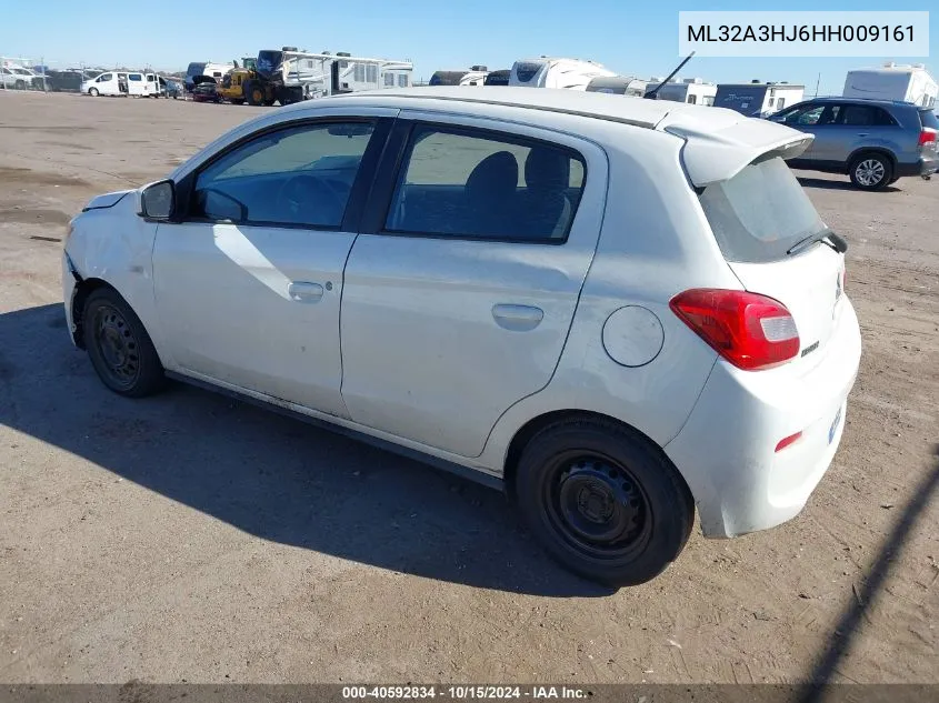 2017 Mitsubishi Mirage Es VIN: ML32A3HJ6HH009161 Lot: 40592834