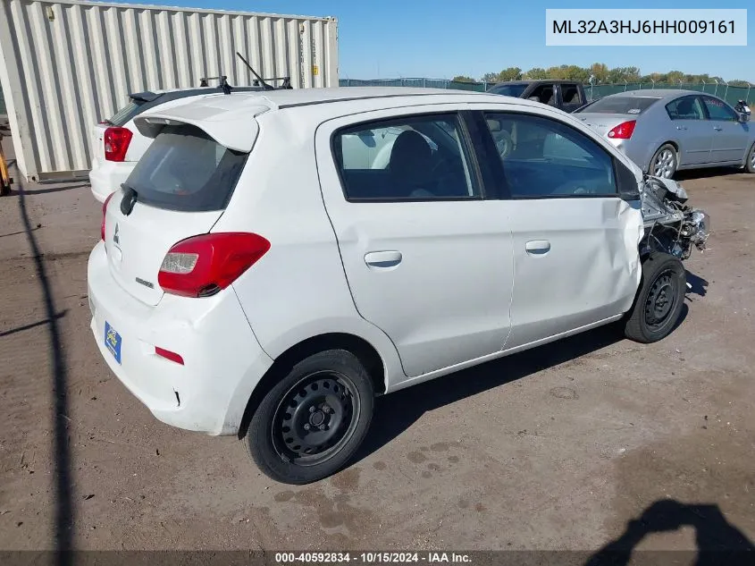 2017 Mitsubishi Mirage Es VIN: ML32A3HJ6HH009161 Lot: 40592834