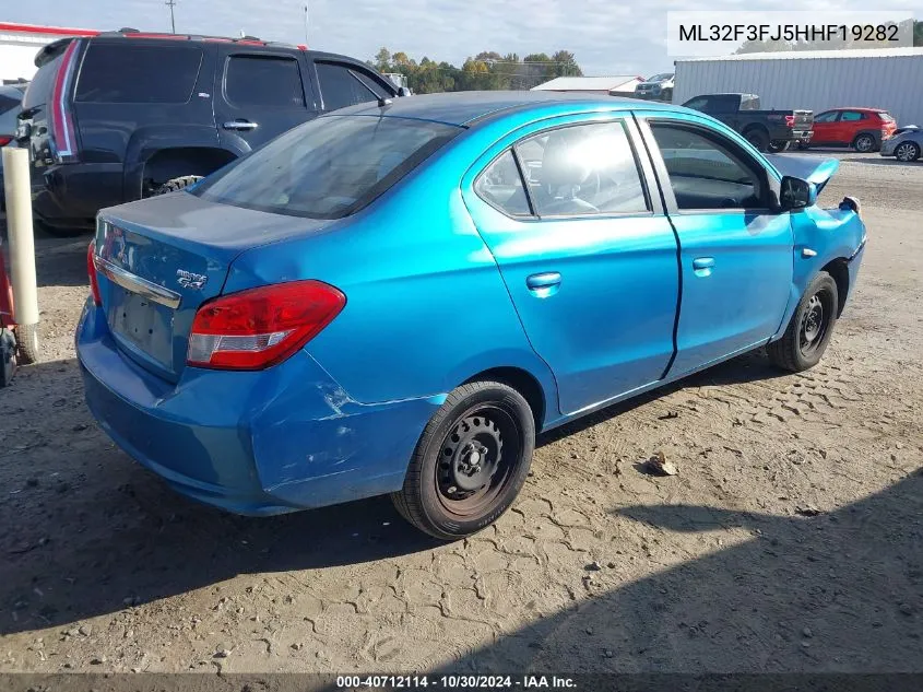 2017 Mitsubishi Mirage G4 Es VIN: ML32F3FJ5HHF19282 Lot: 40712114