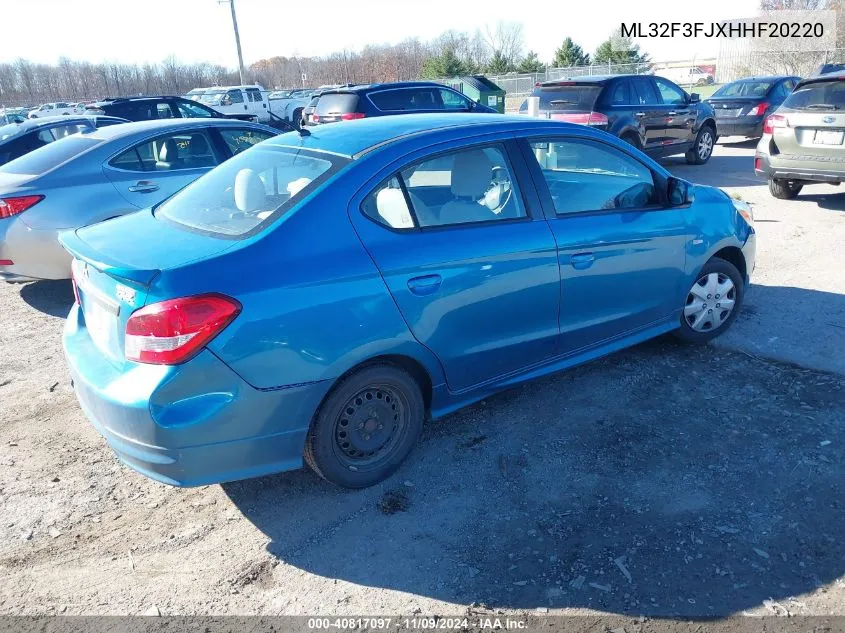 2017 Mitsubishi Mirage G4 Es VIN: ML32F3FJXHHF20220 Lot: 40817097