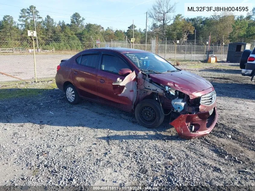 2017 Mitsubishi Mirage G4 Es VIN: ML32F3FJ8HH004595 Lot: 40871811