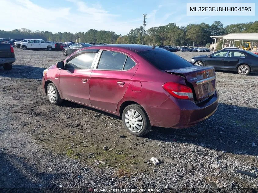 2017 Mitsubishi Mirage G4 Es VIN: ML32F3FJ8HH004595 Lot: 40871811