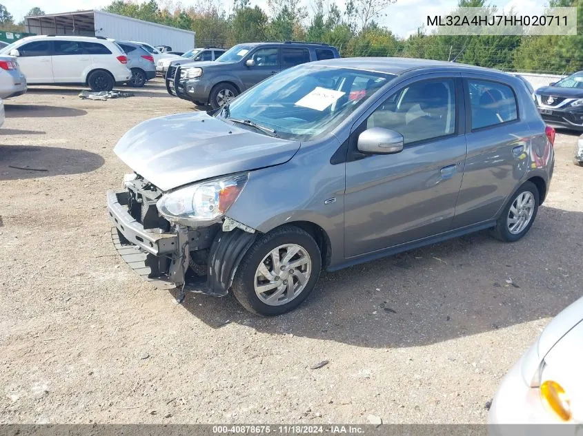 2017 Mitsubishi Mirage Se VIN: ML32A4HJ7HH020711 Lot: 40878675