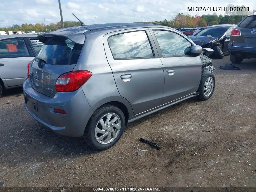 2017 Mitsubishi Mirage Se VIN: ML32A4HJ7HH020711 Lot: 40878675