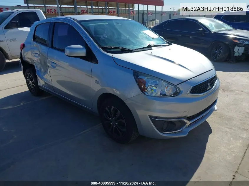 2017 Mitsubishi Mirage Es VIN: ML32A3HJ7HH018886 Lot: 40895599