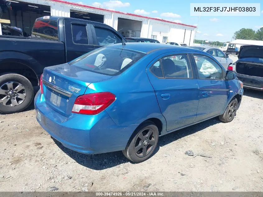 ML32F3FJ7JHF03803 2018 Mitsubishi Mirage G4 Es