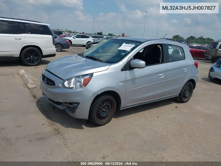 2018 Mitsubishi Mirage Es VIN: ML32A3HJ5JH007827 Lot: 39629900