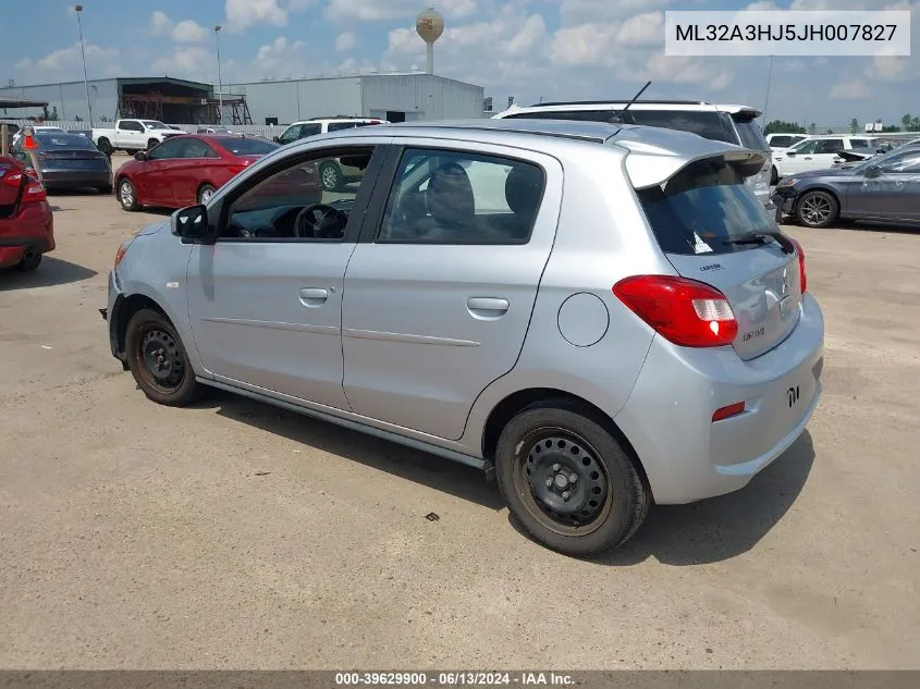 ML32A3HJ5JH007827 2018 Mitsubishi Mirage Es