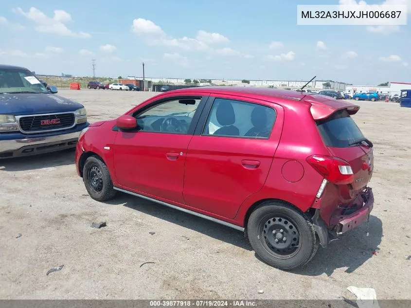 ML32A3HJXJH006687 2018 Mitsubishi Mirage Es