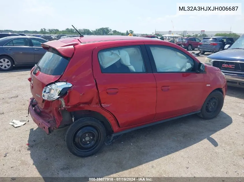 ML32A3HJXJH006687 2018 Mitsubishi Mirage Es